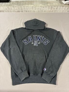 Champion St. Andrews Saints Hooded Sweatshirt - Charcoal Gray unisex small